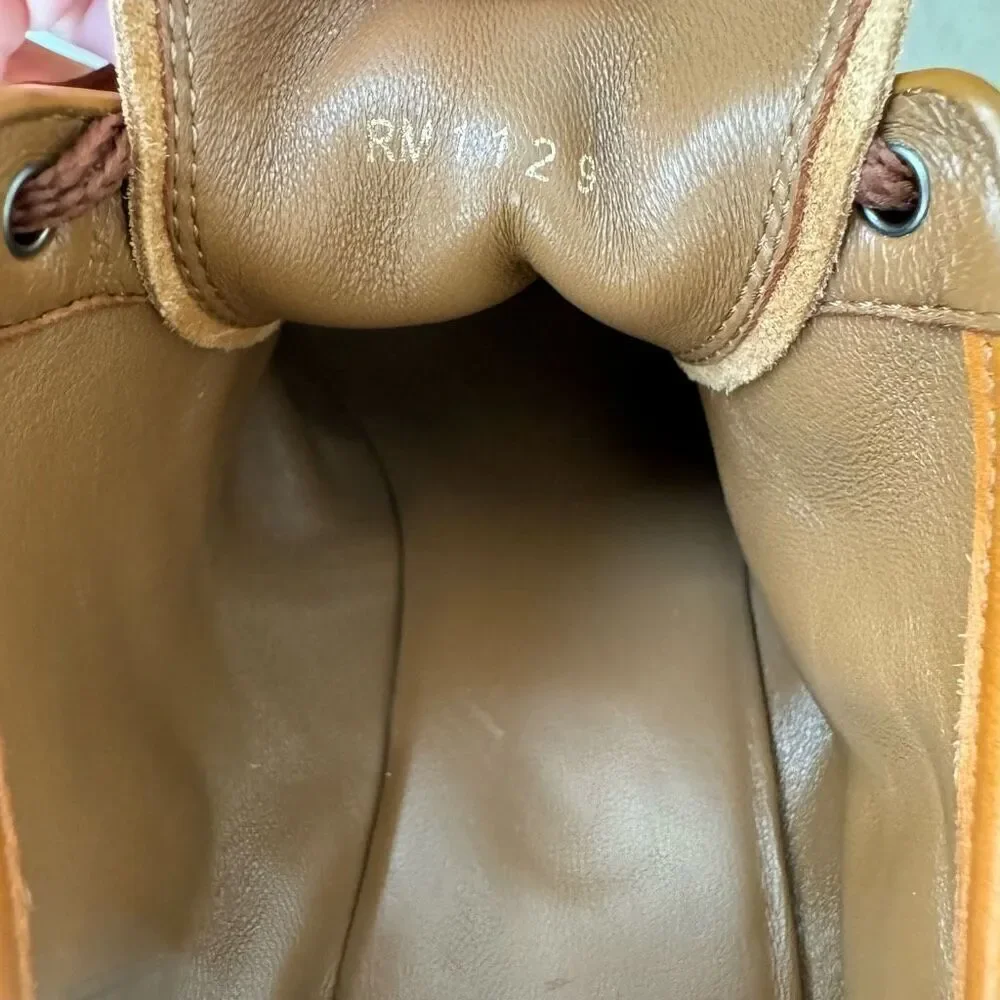 CELINE Italy MANON wedge sole lace-up shoes RM1129 39(26cm) Brown Leather